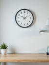 36 Cm Gri Dekoratif Duvar Saati