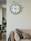 36 Cm Krem Modern Dekoratif Duvar Saati