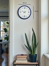 36 Cm Lacivert Modern Dekoratif Duvar Saati