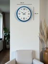 36 Cm Mavi Dekoratif Duvar Saati