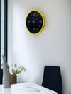 36 Cm Sarı Dekoratif Duvar Saati
