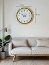 36 Cm Sarı Modern Dekoratif Duvar Saati