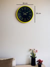 36 Cm Standart Sarı Duvar Saati