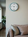 36 Cm Turkuaz Dekoratif Duvar Saati