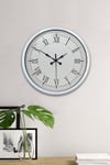 40 cm Beyaz Metal Retro Duvar Saati