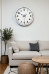 40 cm Beyaz Metal Standart Duvar Saati