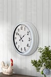 40 cm Beyaz Metal Standart Duvar Saati