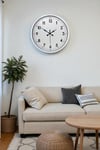 40 cm Beyaz Metal Standart Duvar Saati