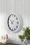 40 Cm Metal  Beyaz Modern Duvar Saati