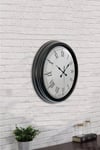 40 cm Siyah Metal Retro Duvar Saati