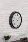 40 cm Siyah Metal Standart Duvar Saati