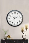 40 cm Siyah Metal Standart Duvar Saati