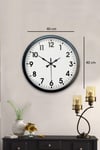 40 cm Siyah Metal Standart Duvar Saati