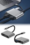 4’ü 1 Arada Type-C to Hub Dönüştürücü Adaptör – 4K Ultra HD HDMI & VGA Görüntü Aktarımı, PD Hızlı Şarj Destekli, USB Çoklayıcı