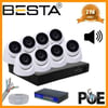 5 MP 1440P 8 İÇ MEKAN KAMERALI DAHİLİ MİKROFONLU IP POE Güvenlik Seti