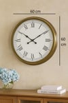 60 cm Eskitme Metal Retro Duvar Saati