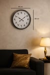 60 cm Krom Metal Farsça Duvar Saati