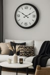 60 cm Siyah Metal Dizayn Duvar Saati