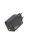 65W Süper Hızlı Şarj Cihazı | Dahili Type-C Kablo | USB-C & USB-A Çıkış | Çoklu Cihaz Desteği