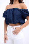 7341 Crop-mavi