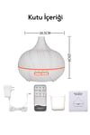 Aroma Difüzör Gece Işığı 7 Led Nemlendirici Kumandalı 550 ml Buhar Makinesi