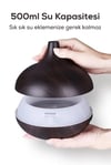 Aroma Difüzör Gece Işığı 7 Led Nemlendirici Kumandalı 550 ml Buhar Makinesi