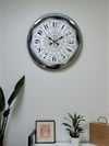 Asil Motif Krom 40 Cm Metal Duvar Saati