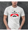 Babalar Günü Hediye Baba Temalı Baskılı Oversize Bisiklet Yaka T-shirt - Beyaz
