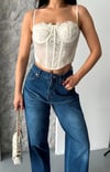 Baggy Süper Taş Bıyık Yıkama Koyu Mavi Jeans Pantolon D2007