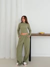 Balıkçı Yaka Örme Takım Mint St265865