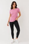 Basic Tişört Bisiklet Yaka Kısa Kol Günlük Yazlık Slim Fit T-shirt - Pembe