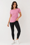 Basic Tişört Bisiklet Yaka Kısa Kol Günlük Yazlık Slim Fit T-shirt - Pembe