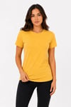 Basic Tişört Bisiklet Yaka Kısa Kol Günlük Yazlık Slim Fit T-shirt - Sarı