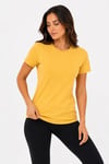Basic Tişört Bisiklet Yaka Kısa Kol Günlük Yazlık Slim Fit T-shirt - Sarı