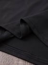 Baskılı Oversize Bisiklet Yaka T-shirt - Siyah