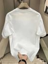 Baskılı Oversize Bisiklet Yaka T-shirt - Beyaz