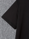 Baskılı Oversize Bisiklet Yaka T-shirt - Siyah