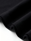 Baskılı Oversize Bisiklet Yaka T-shirt - Siyah