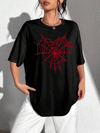 Baskılı T-shirt - Siyah