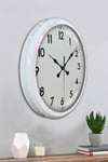 Beyaz Dekoratif Stil 52 Cm Metal Duvar Saati