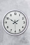 Beyaz Dekoratif Stil 52 Cm Metal Duvar Saati