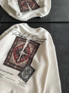 Bisiklet Yaka Baskılı Sweatshirt - Beyaz