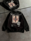 Bisiklet Yaka Baskılı Sweatshirt - Siyah