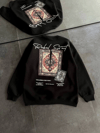 Bisiklet Yaka Baskılı Sweatshirt - Siyah