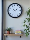 Black & White Baseline 40 Cm Metal Duvar Saati