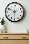 Black Classic 52 Cm Metal Modern Ve Şık Duvar Saati