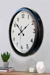 Black Classic 52 Cm Metal Modern Ve Şık Duvar Saati