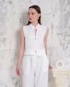 Broşlu Yelek Pantolon Takım Beyaz S255821