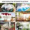 Çarşı Point® 10 Metre Kendin Yap Balkon Veranda Çardak Kamelya Sulama Serinletme ve Nemlendirme Sistemi