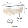Çarşı Point® 2 Bölmeli 0,45+0,45 Litre Kilitli Kapaklı Erzak Saklama Kabı LC-524
